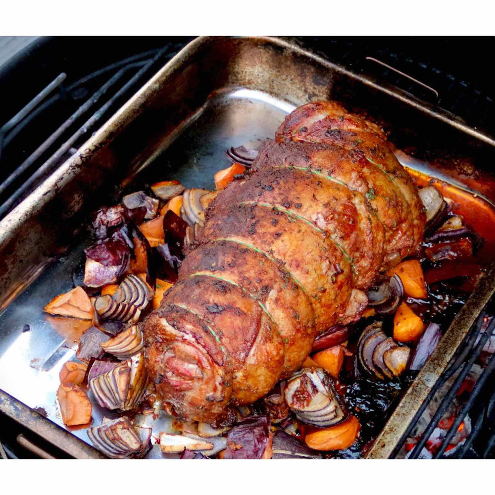 Leg of Lamb Being Cooked on the BBQ