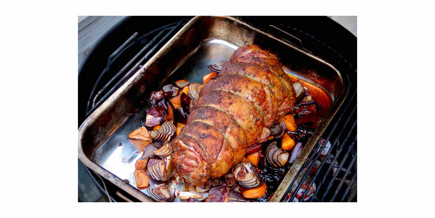 Leg of Lamb Being Cooked on the BBQ