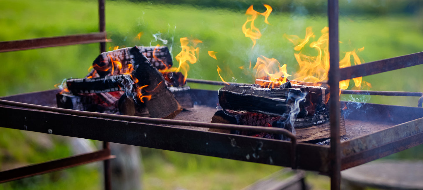 Love Logs Beech Wood Lighting Up for Fire Cooking