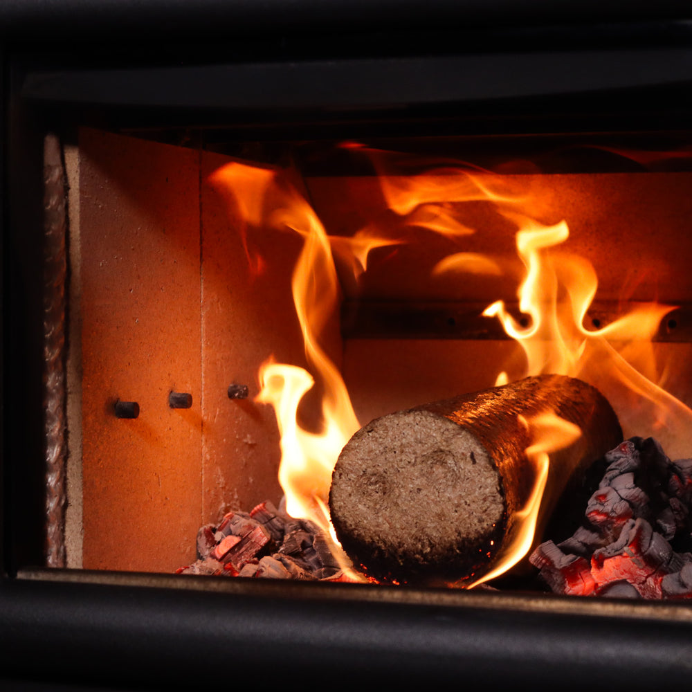 
                      
                        Bio Briqs firewood briquette in log burner catching on fire
                      
                    