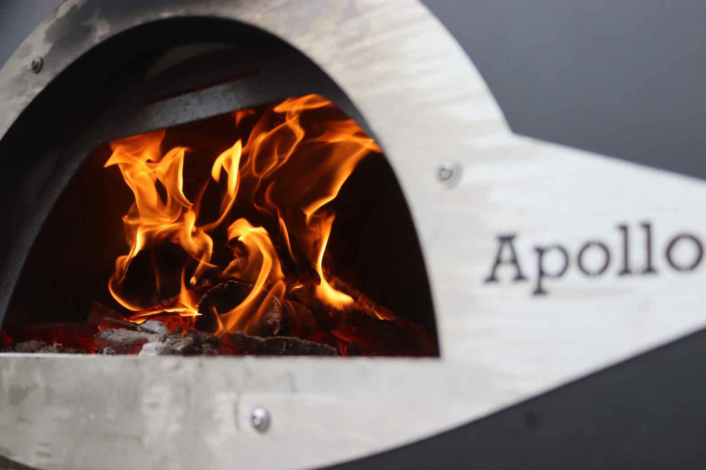 Love Logs Pizza Oven Wood Burning in a Steel Pizza Oven